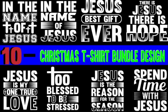 Jesus T-shirt Bundle and Christmas Design T-shirt SVG, PNG, EPS, AI, DXF, and JPG Files