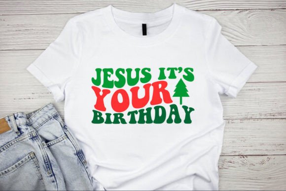 Retro Christmas SVG Design, Jesus It’s